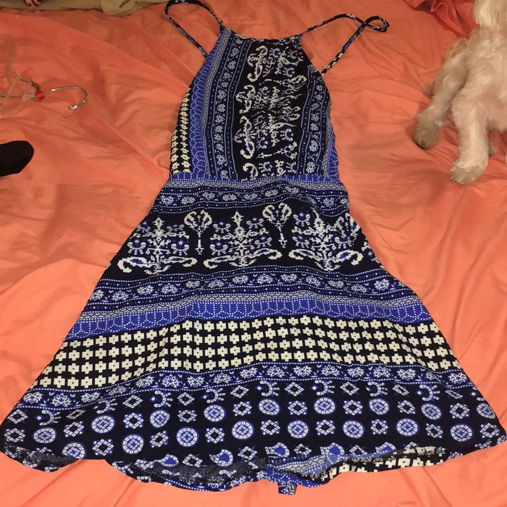 Trendy cross back summer dress